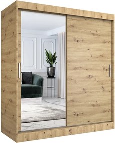 Szafa Przesuwna Dąb Artisan 180 Cm S7-W12