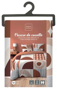 Bawełniana pościel dwuosobowa w kolorze terakoty 240x220 cm Gemma – douceur d'intérieur
