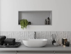Mexen X-Wall-R półka wnękowa z kołnierzem 75 x 30 cm, inox - 1910753010