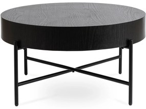 Stolik Kawowy BELIEF 79,5 cm Czarny Nowoczesny Loft