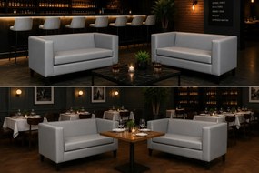 Sofa Monaco : Kolor nogi - Venge, Kolor tkaniny - EKO-SKÓRA - 22D, Typ tkaniny - Eko-skóra , Wysokość nogi - 15 cm