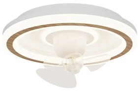Biała lampa sufitowa LED ze zdalnym sterowaniem/z wentylatorem Alan Move – SULION