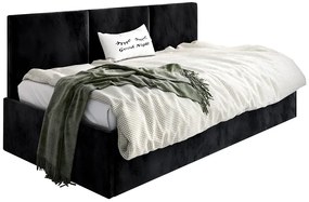 Czarne młodzieżowe łóżko sofa Sorento 4X - 4 rozmiary