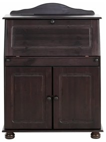 Ciemnobrązowa wysoka komoda z sekretarzykiem 107x39 cm Mette – Støraa