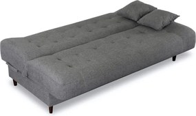 Sofa z Funkcją Spania NEPAL Wersalka Rozkładana Dwuosobowa Szara Nowoczesna do Salonu