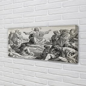 Zdjęcie na płótnie Rysunek Jezusa z Ludźmi