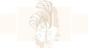Obraz - Line art monstera N⁰1 (125x70 cm)
