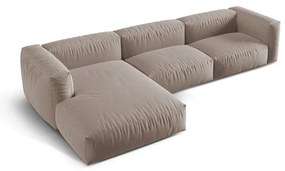 Beżowy narożnik modułowy (lewostronny) Martina – Micadoni Home