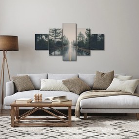 Obraz drogi w deszczu (125x70 cm)