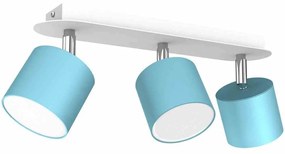 Lampa sufitowa DIXIE BLUE/WHITE 3xGX53, potrójna, na listwie niebieska, biała
