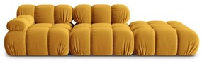 Żółta aksamitna sofa 282 cm Bellis – Micadoni Home