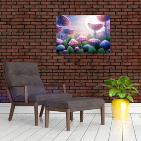 Obraz - Grzyby w pełni księżyca, grafika (70x50 cm)