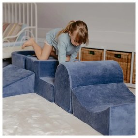 Brązowy sztruksowy piankowy plac zabaw 5 szt. wysokość 30 cm 250x45 cm Montessori – Meowbaby