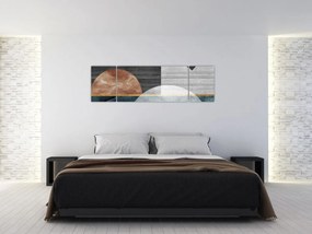 Obraz - Kształty i tekstury (170x50 cm)