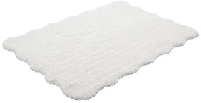 Dywan shaggy  z długim włosiem i falistymi brzegami - 200 x 290 cm - Biały - NERIDA
