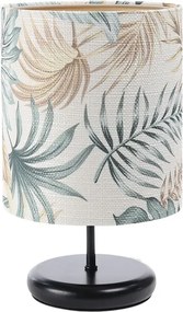 Czarna lampka nocna boho z abażurem w liście - S399 G4-H58