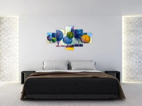Obraz drzew kopułowych, obraz olejny (125x70 cm)