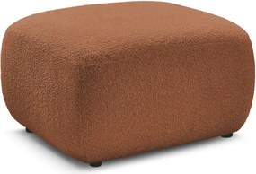 Pomarańczowy podnóżek z materiału bouclé Montaigne – Bobochic Paris