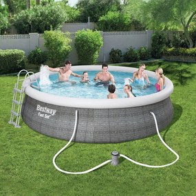 Basen rozporowy Fast Set 457 x 107 cm 12362 l szary BESTWAY
