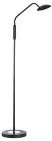 Czarna lampa stojąca LED ze ściemniaczem i szklanym kloszem (wysokość 135 cm) Tallri – Fischer &amp; Honsel