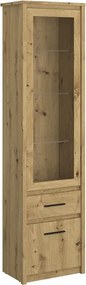 Szklana Witryna Do Salonu Dąb Artisan W9-T45