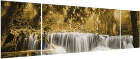 Obraz - Wodospad, vintage (170x50 cm)