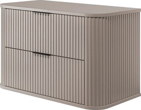 Szafka łazienkowa kaszmirowa z czarnym uchwytem, ​​80,4 x 51,7 x 41,5 cm