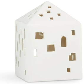 Biały ceramiczny świecznik Kähler Design Urbania Lighthouse Town
