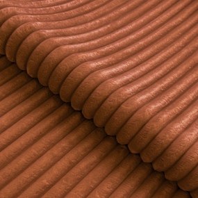 Sztruksowy narożnik w kolorze terakoty (prawostronny/w kształcie litery L) Marbeya – Ropez