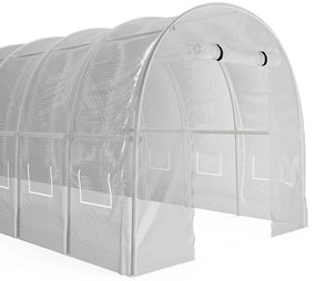Szklarnia tunelowa o stalowej konstrukcji 12 m² - dł. 400 x szer. 300 x wys. 200 cm - Biały - IPOMEA