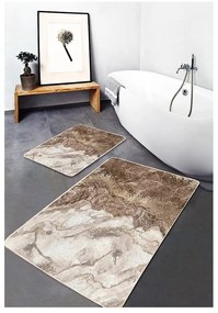 Brązowe dywaniki łazienkowe zestaw 2 szt. 60x100 cm – Mila Home