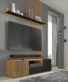 Szafka rtv z lamelowym frontem 150 cm - Aldo 7X