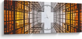 Obraz drapaczy chmur (z zegarem) (90x30 cm)