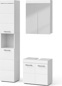 Zestaw mebli łazienkowych biały 60x34x56 luna