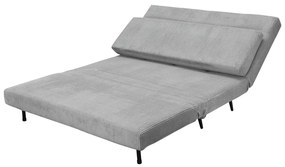 Jasnoszara sztruksowa rozkładana sofa 140 cm Mallory – Støraa