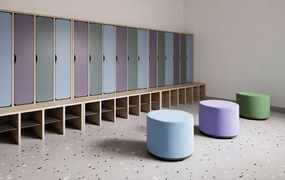 Szafka przedszkolna do szatni 2-osobowa z drzwiczkami pełnymi Blox Colours Mix, index SZT-2R-A-D-A