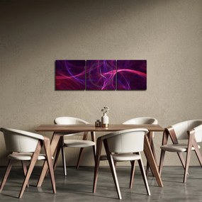 Abstrakcyjny obraz krzywych (z zegarem) (90x30 cm)