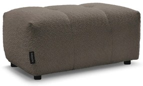 Brązowy podnóżek z materiału bouclé Roxelane – Bobochic Paris