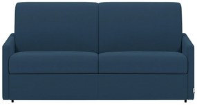 Kanapa 3-osobowa z ekspresowym mechanizmem rozkładania z tkaniny CALIFE - Kolor: granatowy - Wymiary miejsca do spania: 140 cm - Materac 14 cm