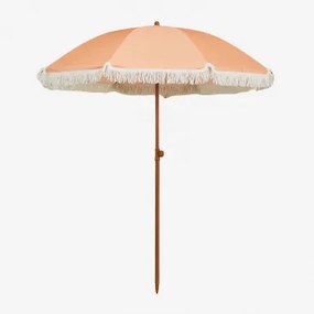 Parasol Ø175 Cm Z Tkaniny I Stali Miska Peach - Sklum