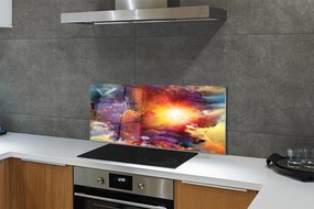 Panel szklany do Kuchni Artystyczny Nieład Form