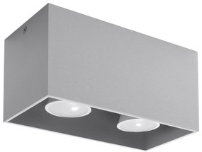 Szary geometryczny plafon LED - EX509-Lenobri