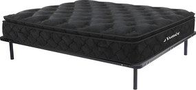 Komplet 2 stelaży z listewkami 90 x 200 + materac ze sprężynami kieszeniowymi - BLACK DREAM marki YSMÉE - 180 * 200 cm