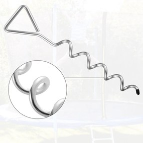 Zestaw kotew do ziemi, 4 sztuk, 42,5x8,5cm, srebrna Monzana