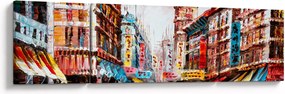 Obraz - Hong Kong, obraz olejny (170x50 cm)
