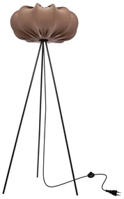 Brązowa lampa stojąca z tekstylnym kloszem (wysokość 147 cm) Cafee – Candellux Lighting