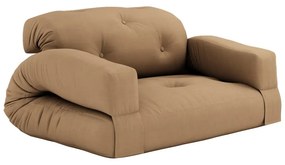 Sofa rozkładana z brązowym obiciem Karup Design Hippo Mocca