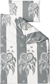 PrzytulneMieszkanie.pl PrzytulneMieszkanie.pl Bawełniana pościel TIRSO POLY szaro-biała Rozmiar pościeli: 2 szt 70 x 90 cm | 200 x 220 cm