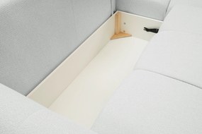 Masseno Narożnik MODA z funkcją spania i pojemnikiem na pościel Narozniki L, Rozkładana sofa - Jasnoszary, NORDIC CEMENT