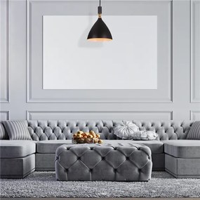 Lampa Sufitowa Wisząca czarna/złota OTTO BLACK/GOLD 1xE27